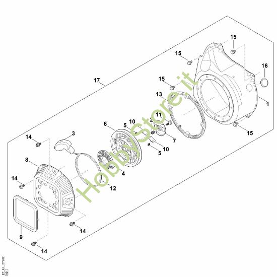 Picture of J - Sistema di avviamento e scatola filtro aria EHC 700.0 (EHC700-0001)